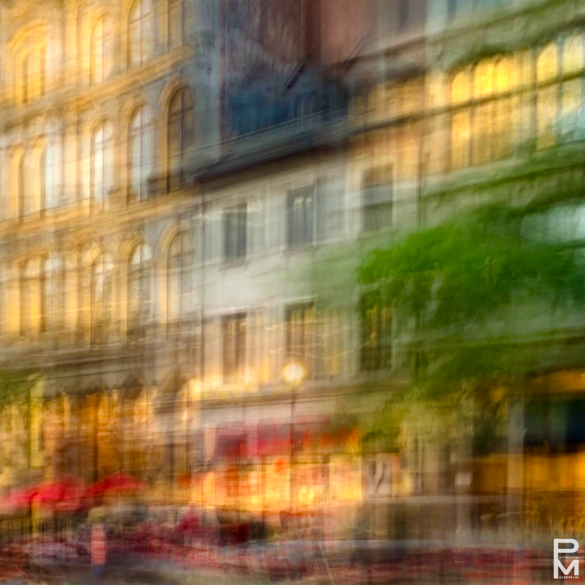 ICM digital photograph taken in Old Montreal with evening light, In Transit