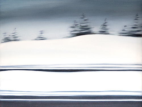 Apres Ski Drive, oil on canvas