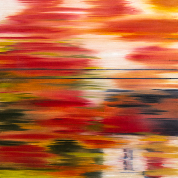 Autumn Drive, New Brunswick, oil on panel