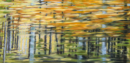 Autumn Drive, Northwest Territories, oil on canvas