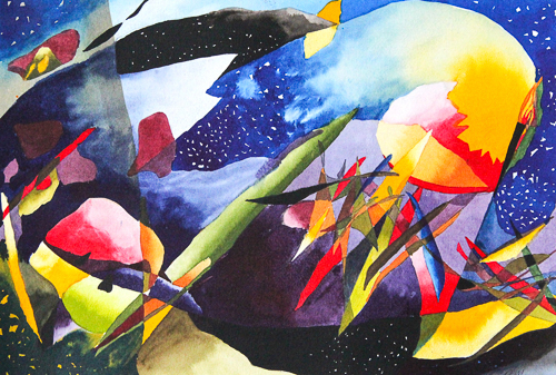 Cosmic Dance, ink on paper