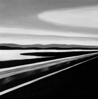 Gaspésie Drive III, oil on board