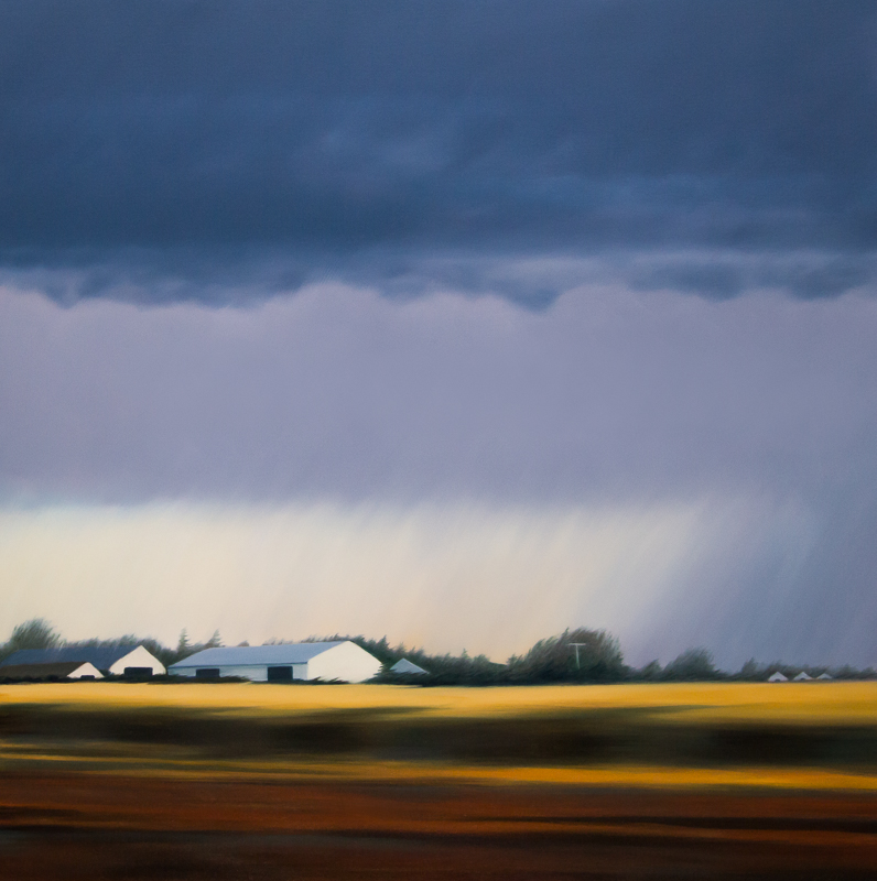 Prairie Drive, Saskatchewan, oil on canvas