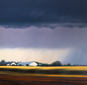 Prairie Drive, Saskatchewan, oil on canvas